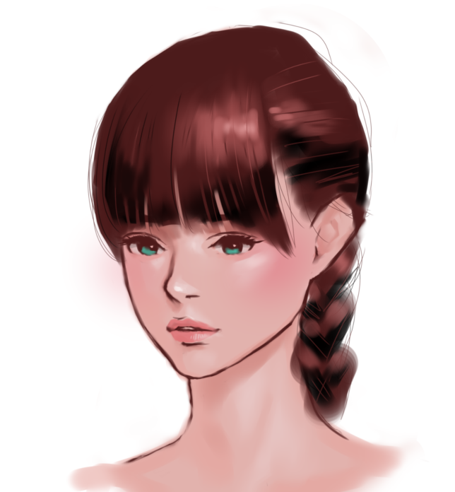 斜めアングル45度の顔を描くコツとは リアルな女の子の描き方解説 マエコのデジタル工房